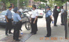 Wayne Strnad in front of Copernicus Center to greet Daley